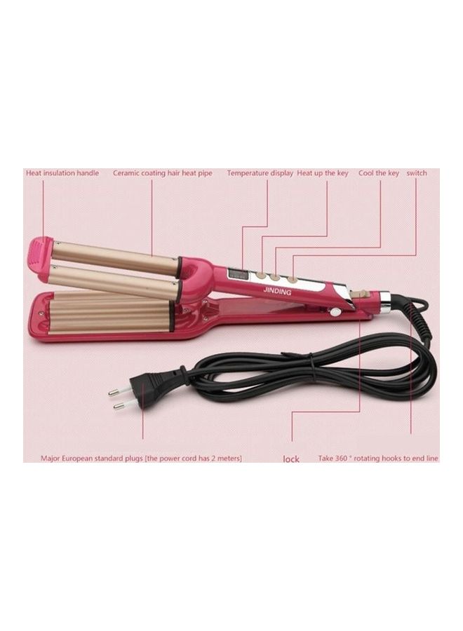 Three Tube Liquid Hair Curling Red - Image 2